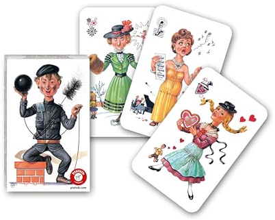Piatnik 4278 - Kartenspiel Schwarzer Peter - Nostalgiebilder, Schwarz, medium