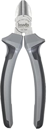 kwb Seitenschneider in 160 mm, aus deutscher Herstellung, mit 2-Komponentengriff mit Handschutz, eingelegtes Gelenk, aus blendfreiem Karbon-Stahl, präzise Schneide, entspricht DIN ISO 5749