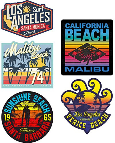 cut-it folientechnik & design MG628 / Aufkleber Set 5X Surfer Breite je ca. 5,5cm Beach Surfboard Hippie Vintage Oldtimer