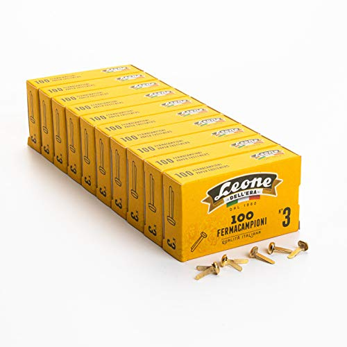 1000 Stück Ottonate Astra Nr. 3 (16mm) - 10 Boxen 100 Stück - Löwe Dell'Era Made in Italy