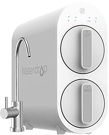 Waterdrop Filtrazione dell'Acqua Sistema ad Osmosi Inversa, Senza Serbatoio, 1514 Litri Al Giorno Flusso Veloce, Riduce TDS e Durezza dell'Acqua, 1:1 Puro Allo Scarico, FCC Listed, WD-G2-W