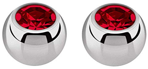 Titan Piercing Schmuck Verschluss Kugel in 1,2 x 4 mm, gefaßter Zirkonia in vielen Farben wählbar