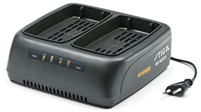 Stiga Double Chargeur ePower EC 415 D 48 V, Courant de Charge 2 Ah, Prise Europlug