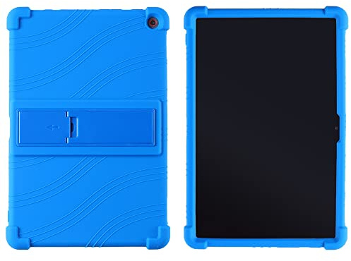 Oneyijun Case for Lenovo 10e Chromebook 10.1 inch Tablet Soft Silicone Adjustable Stand Shockproof Rubber Shell Protective Cover (Dark Blue)