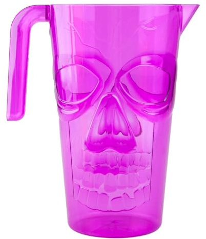 VFM - Halloween Skull Jug, Halloween Accessories, Scary Decorations, Spooky Dinner Party, Novelty Jug, Purple