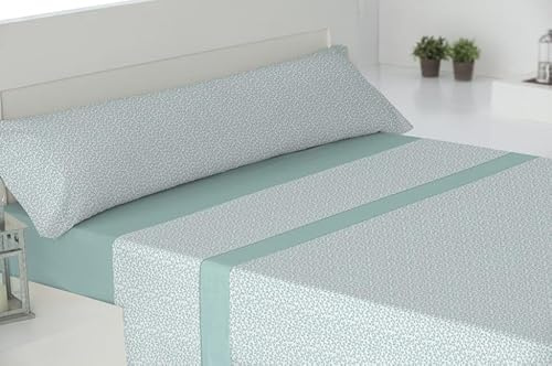 ENERGY COLORS TEXTIL-HOGAR -Galan- Juego Sábanas 3 Piezas (Bajera, encimera, 1 Funda Almohada) Primavera/Verano (Cama 150x200, Amapola)