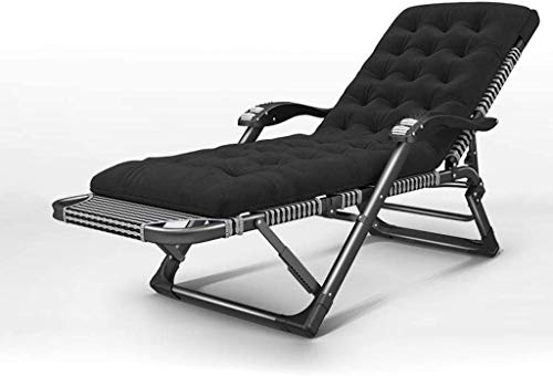 Sun Lounger Premium Heavy Duty Textoline Zero Gravity Chair Deck Chair Outdoor Folding Reclining Sun Lounger with Head Pillow Cushion Pad – Made from Iron Alloy Frame Patio (Color, Brown), B
