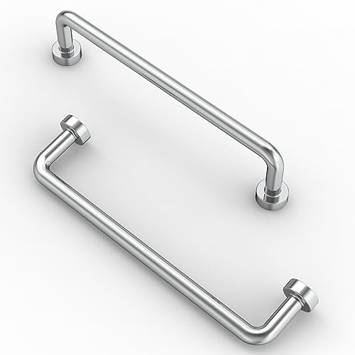 FURNIWARE 10 Stück Schrankgriffe Bohrlochabstand 128 mm Möbelgriff Küchengriffe Schubladengriffe für Türgriff der Badezimmertür Verchromt