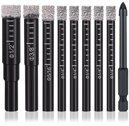 Coolrunner 9 PCS Diamond Drill Bit Set With Wax Lubricant