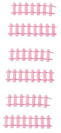 Kisangel Zubehör 30 STK Dekoration weißes Christbaumschmuck Pflanzendekor Lattenzaun aus Holz Mini-Baumschmuck Weihnachtsbaum der Zaun Anlage Möbel schmücken Hölzern Rosa