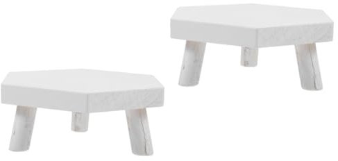 BESPORTBLE 2pcs Multi-functional Cute Wooden Plant Stand Wood Riser for Use for Gardening and Home Decoration Smooth Edges for Safety Versatile Display Room Balcony Garden