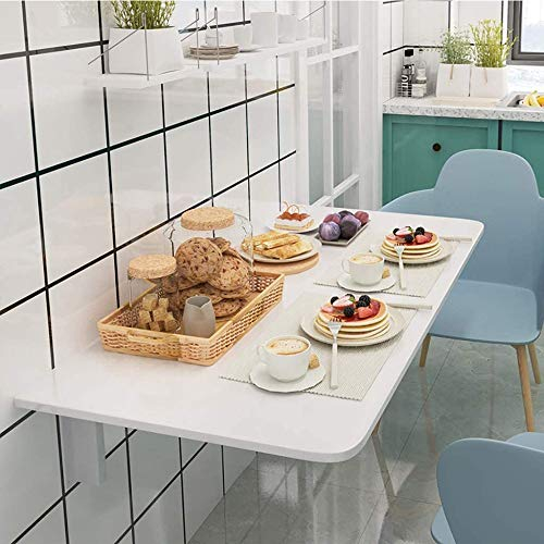 asdchZen Wandtisch Mit Doppelter Halterung, Klappbarer Werkbank-Klapptisch, Stehtische, Computertisch, Für Heimbüro/Waschküche/Hausbar/Küche (120 X 40 Cm/47 X 16 Zoll)