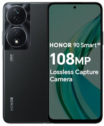 HONOR 90 Smart, Unlocked Android 5G smartphone, 108MP Triple Camera, 6.8 high-transparency Large Screen, Android 13, Dual SIM, Midnight Black