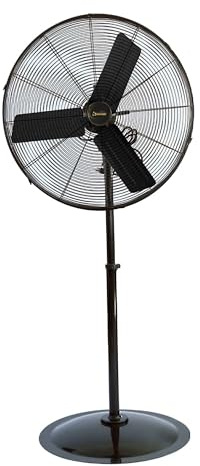 Garland TURBO 24P-V23 - Ventilador industrial de pie 260W, 196 m³/min, 61 cm, oscilante 90°, cable 3,8 m