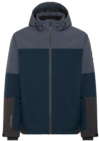 NORTH BEND NBMoritz Herren Skijacke Winterjacke Snowboardjacke wasserdicht wasserfest W-PRO 10.000 Wassersäule 10.000 mm Kapuze Skipasstasche Reißverschlusstaschen, Größe:L, Farbe:Ombre Blue (1173)