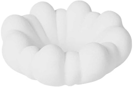 frutero Frutero en forma de nube, Frutero de resina, Frutero decorativo, Utilizado for frutas, bocadillos, nueces o joyas, Decoraciones de utilería bandeja para servir(Blanco,Pequeño)