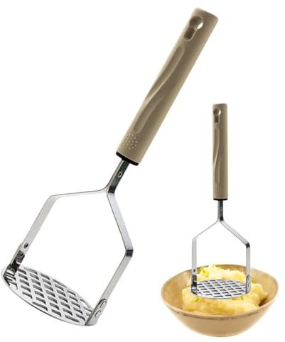Spremiapatate - schiacciapatate a mano per patate, tritafrutta a mano in acciaio inossidabile Utensile professionale per schiacciapatate per alimenti da cucina per Ca