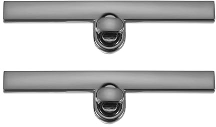QUARKZMAN 2Pcs Cierre Giratorio 3.74 x 0.39 Clip De Cierre Negro | Cierres De Bloqueo Para Bolso, Accesorios De Hardware Para Manualidades De Bolso De Mano, Tira De Aleación De Aluminio