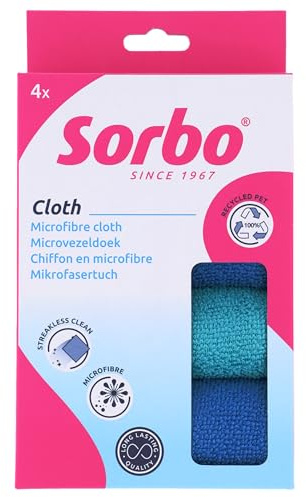 Sorbo Éponges Métalliques – Lot de 4 – Grattoirs Ultra Résistants & Durables – Pour Grilles, Four, Graisses Incrustées, Casseroles & Poêles – Nettoyage Intensif – Ne Convient Pas aux Surfaces Fragiles