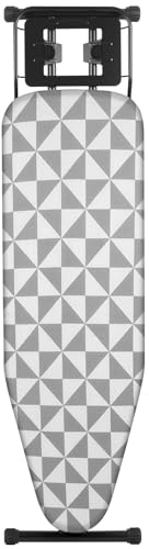 Aoufottes Faltbarer und Faltbarer Bügeltisch,120 x 39 cm faltbares Bügelbrett mit Jumbo-Bügeleisenablage, verstellbare Höhe bis zu 93 cm