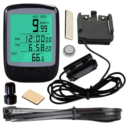 Podomètre et compteur kilométrique de vélo générique - Compteur kilométrique pour vélo à écran LCD filaire étanche - Multifonctionnel Vélo Portable pour Vélo, Scooter
