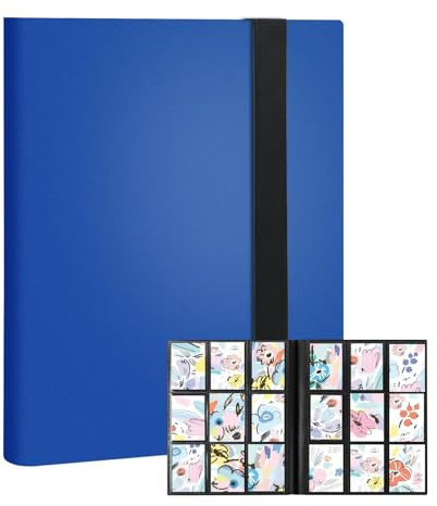 Raccoglitore per carte da collezione, raccoglitore per carte da collezione, 9 tasche, organizer impermeabile per collezionisti, attività sportive, adulti e trasporti