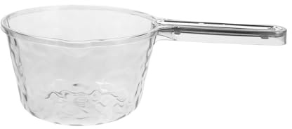 VALICLUD Cucharón de Agua Plástico Transparente con Mango Resistente y para Baño Cocina y Lavado de Cabello Cucharón Multiusos para Uso Doméstico
