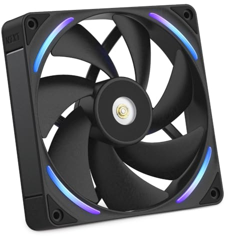 NZXT F140X - 140mm PWM RGB Performance-Lüfter - Schwarz | 140mm Performance RGB-Lüfter mit max. Airflow und statischem Druck. High-RPM-Kühlung mit CAM-synchroner Beleuchtung.
