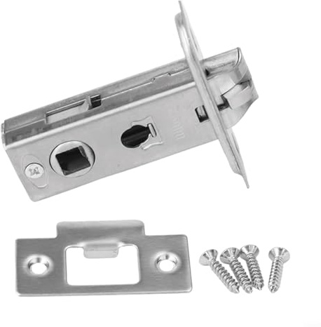 Qualoramall Tubular Mortice Latch Internal Bolt Privacy Door Lock for Bathroom or Passage, Stainless Steel Door Hardware with Smooth Silent Operation and Easy Installation,(45MM)