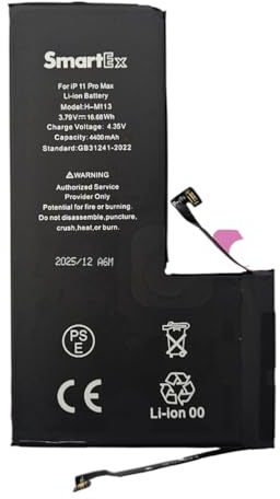 Smartex® Black Label Batterie Compatible avec iPhone 11 Pro Max - Haute capacité 4400 mAh