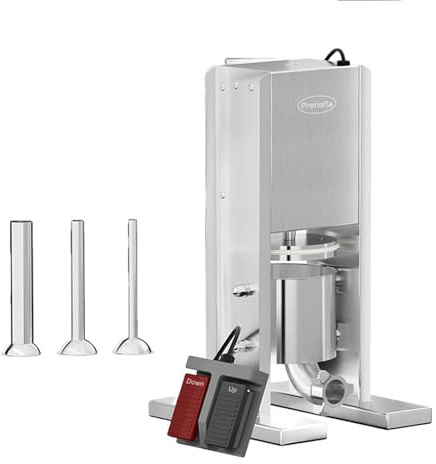200w Automatic Sausage Linker Machine︱2L Sausage Clamping Machine︱Poussoir à Saucisses Professionnel︱ Moteur 200w︱ Pédale De Commande︱3 Incl. Tubes De Remplissage︱Pour Cuisine Domicile Restaurant