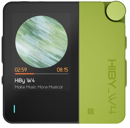 HiBy W4 Bluetooth Headphone Amplifier USB DAC, BT 5.4 & NFC, aptX Lossless LDAC, Dual DAC, DSD512 PCM 768kHz, 2-Inch Touch Screen, cVc Mic, 3.5mm & 4.4mm Balanced Output