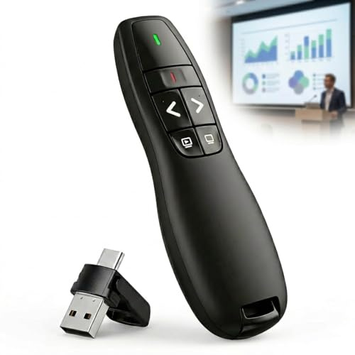 Pasador Diapositivas Mando Presentaciones Powerpoint 2 en 1 USB y Tipo C