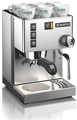 Rancilio Silvia Espresso Machinet,0.3 liters, with Iron Frame and Stainless Steel Side Panels, 11.4 by 13.4-Inch
