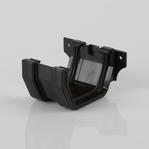 Brett Führungsgelenk Martin/Union mit Halterung für 114 mm Squarestyle Dachrinnen system Schwarz BR054B