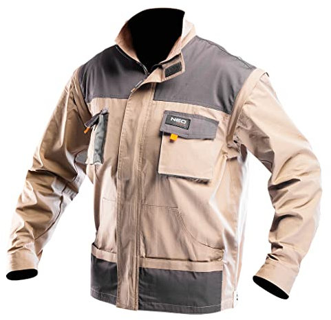 NEO TOOLS Arbeitsjacke 2in1 - Funktions Outdoor Jacke - Berufsjacke Montagejacke reflektierende - 240 g/m2 - Schutzjacke mit vielen Taschen - S-XXL (DE/NL/SE/PL, Alphanumerisch, S, Regular, Regular)