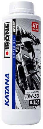 IPONE – Huile Moteur Moto 4 Temps 15W50 Katana – Bidon 1 Litre - 100% Synthétique - Gamme Sport - Très hautes performances - Passages de vitesses souples et rapides - Protection à hauts régimes moteur