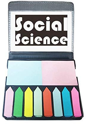 Course and Major Soical Science schwarze selbstklebende Notizzettel-Box