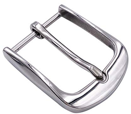 LAXPICOL Fibbia per cintura quadrata da 40 mm, in acciaio inox, a polo singolo, 1, M