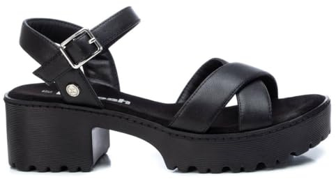 REFRESH - Sandalias de Tacón Mujer Negro - Calzado Cómodo y Versátil - Moda casual - Modelo 07928101 (Talla 38)