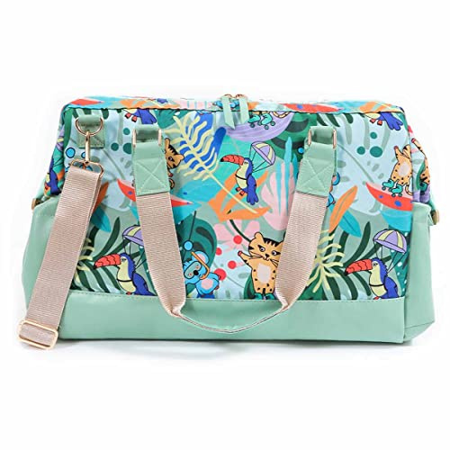 Milk&Moo Jungle Friends Wickeltasche 27 L, mit Fächern & Kinderwagenriemen