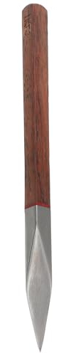 Tea Cutter with Wooden Handle Brown Puer Puerh Tea Knife Needle Professional Ice Pick for Breaking Prying Brick for Kitchen Bars Bartender Picnics Camping
