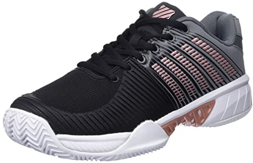 K-Swiss Zapatilla Court Express HbTennis - Tenis para Hombre, Negro, Gris, Oro Rosa, 38 EU