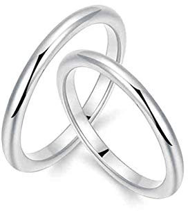 Epinki PT950 Platin Verlobung Ringe, Solitärring Hochglanzpoliert Design Freundschaftsringe Trauringe Echtschmuck