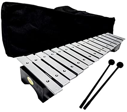 Perfeclan Xilófono Profesional de 15 Notas de Metal, xilófono Glockenspiel, xilófono de percusión para niños