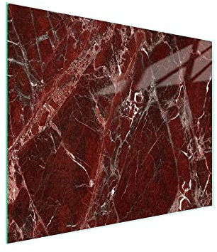 DarHaus Tabla de cortar de cristal, tabla de cocina de vidrio, tabla de vidrio para cortar y servir alimentos, cubierta para la placa de cocina, medidas 52 x 30 cm, MÁRMOL