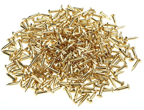 ULTECHNOVO 285 Pcs Round Head Copper Nails Nail Assortment Kit Fixing for Furniture Hinges and Craft Projects