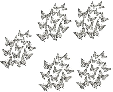 Abaodam 120stücke Schmetterlinge Wandaufkleber Dekorative Sticker Für Hochzeiten Partys Kinderzimmer Künstliche Wanddekoration Mit Elegantem Design Und Einfacher Anwendung