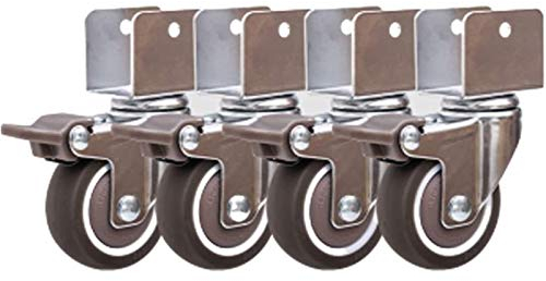 Transportrollen Lenkrollen Plattenrollen 4 Stück Möbelrollen 1 Zoll 25 mm Lenkrollen mit U-Halterung,bewegliches Schwenkrad,kleine Lenkrollen,Ersatzrolle aus TPE-Gummi,Belastung 50 kg
