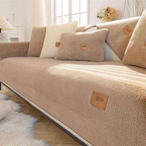 Konsilsa Samt Sofahusse L-Form rutschfest Wendbar - Dick Maschinenwaschbar Schutz Eckig(G,Pillowcase(30x50cm))
